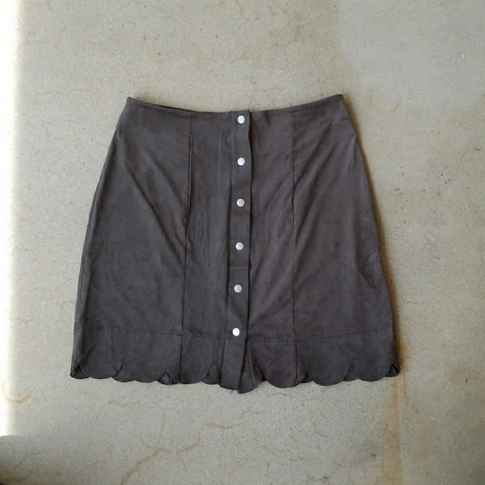 Altar'd state button up scallop skirt